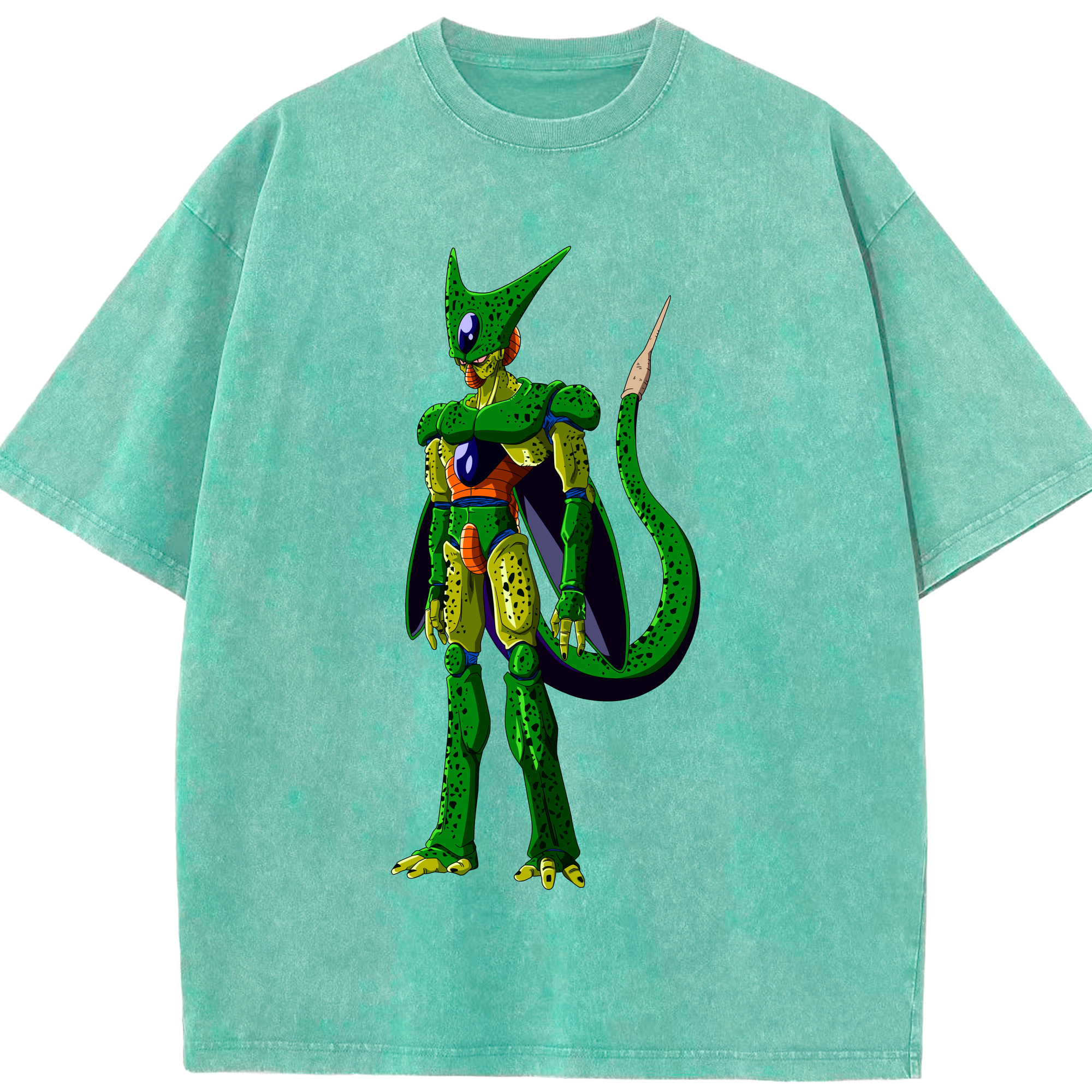 （画像用） ドラゴンボール セル DRAGON BALL Cell 綿100% ヴィンテージ風 半袖Tシャツ（フロントプリント）